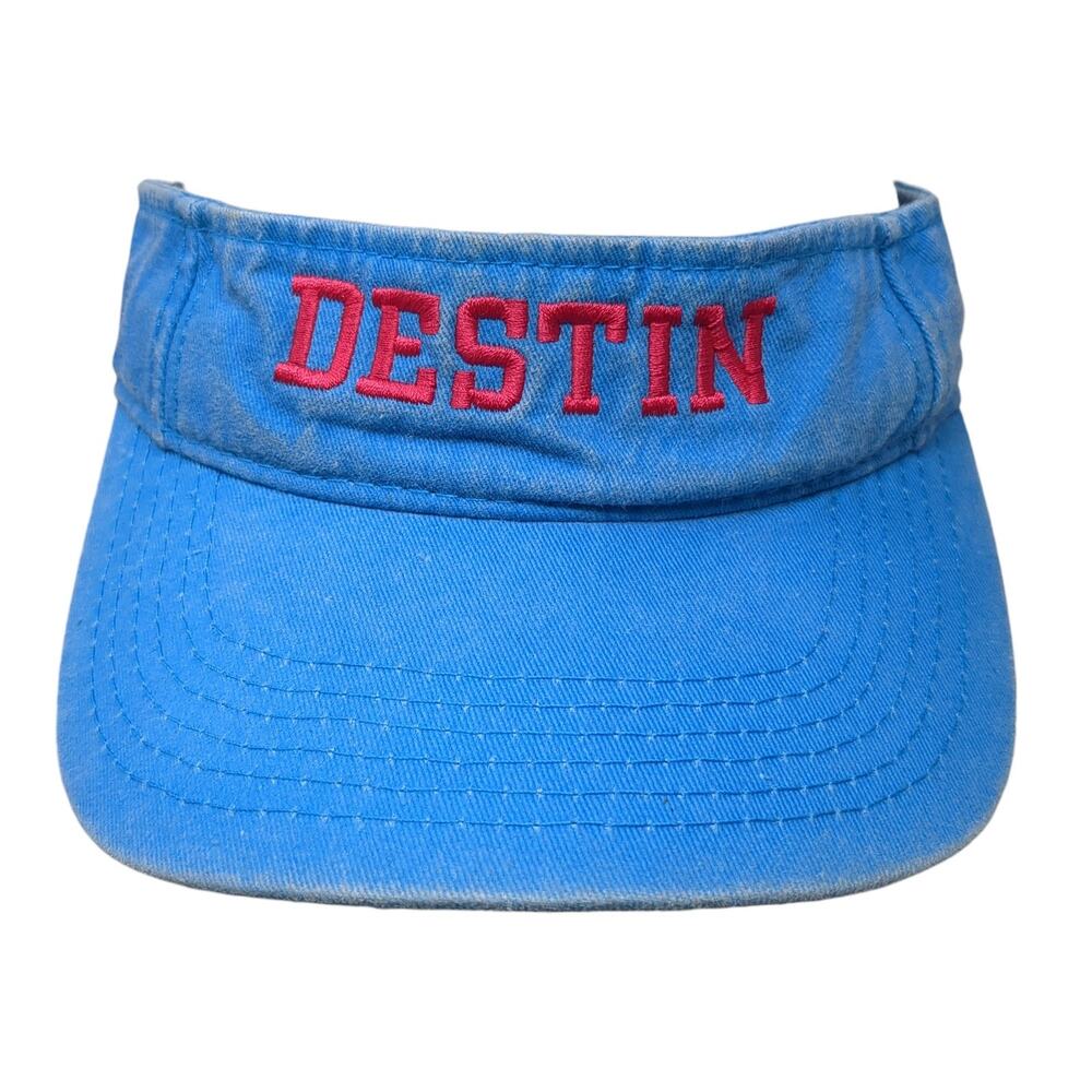 Destin Strapback Visor Hat Blue One Size Adjustable Embroidered Kaufman